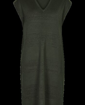 Grøn Front Camillie Strik Kjole Farve: Army Størrelse: Dame - In Front Kjoler  - 5714220184604