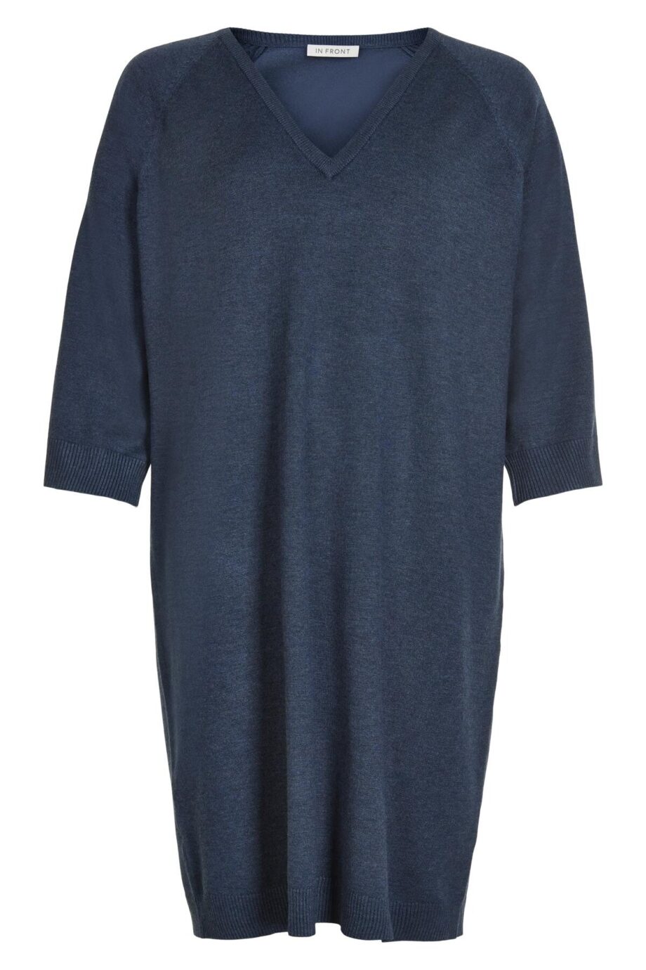 Blå Front Camille Strik Kjole Farve: Blue Størrelse: Dame - In Front Kjoler  - 5714220192272