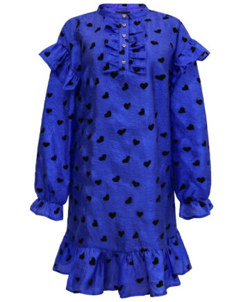 Sort Libert Dame Kjole Tia Cobolt Blue Black Heart - Liberté Kjoler  - 5707085589349