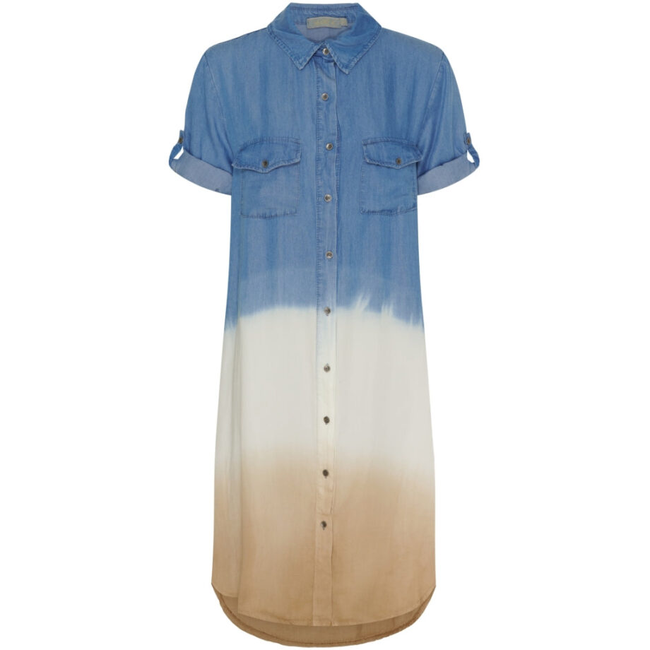 Hvid Marta Chateau Dame Kjole Mdckirst Lightblue White Camel - Kjoler  - 5715406529813