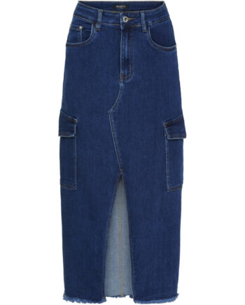 Marta Chateau Dame Nederdel Mdcelena Mdc114 Jw726 Denim - Nederdele  - 5715406358246