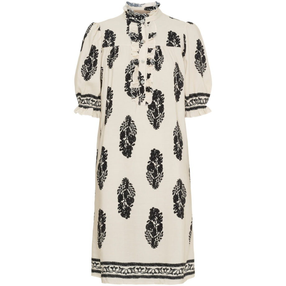 Sort Marta Chateau Dame Kjole Mdcnaomi 259077 Beige Black - Kjoler  - 5715406767468