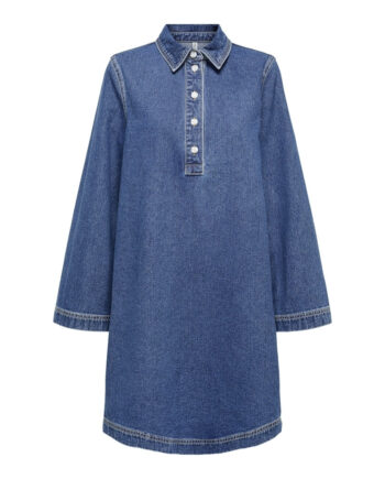 Blå Only Dame Kjole Onlfreya Medium Blue Denim - Only Kjoler  - 5715673219134