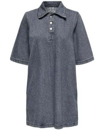 Grå Only Dame Kjole Onlgry Grey Denim - Only Kjoler  - 5715607457779