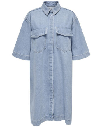Blå Only Dame Kjole Onlsophie Light Blue Denim - Only Kjoler  - 5715519089402
