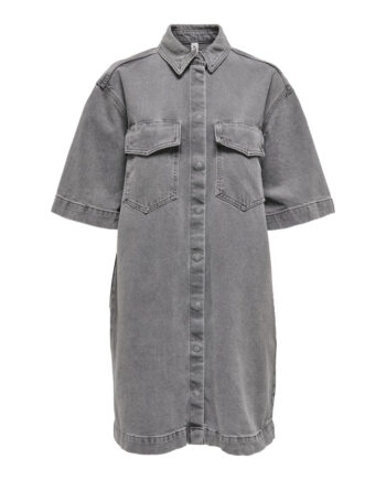 Grå Only Dame Kjole Onlsophie Medium Grey Denim - Only Kjoler  - 5715720317899