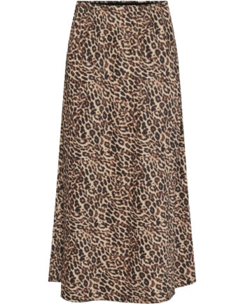 Sort Pieces Dame Nederdel Pcfranan Black Leo - Pieces Nederdele  - 5715606634607