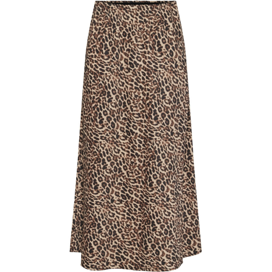 Sort Pieces Dame Nederdel Pcfranan Black Leo - Pieces Nederdele  - 5715606634607