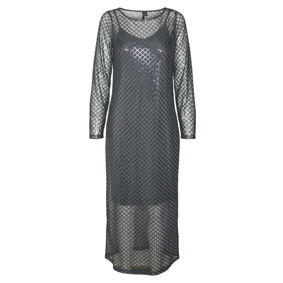 Vero Moda Dame Kjole Vmsafina Asphalt - Vero Moda Kjoler  - 5715605533529