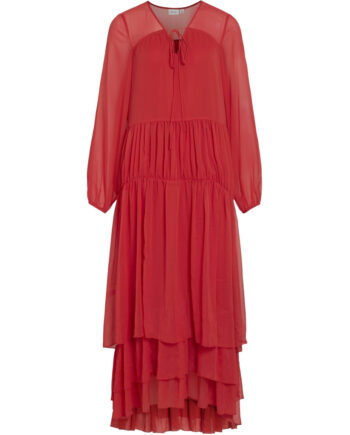 Rød Vila Dame Kjole Vikale Poppy Red - Vila Kjoler  - 5715361028116