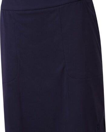 Navy Footjoy Interlock Solid Skort Long Dame Nederdel Str Lang - Footjoy Nederdele  - 0084984901706