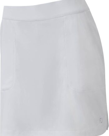Hvid Footjoy Interlock Solid Skort Regular Dame Nederdel White Str Normal - Footjoy Nederdele  - 0084984901652