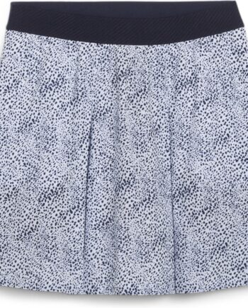 Hvid Puma Pleated Microdot Skirt 2024 Dame Nederdel White Glow Deep Navy Str Normal - Puma Nederdele  - 4099685768196