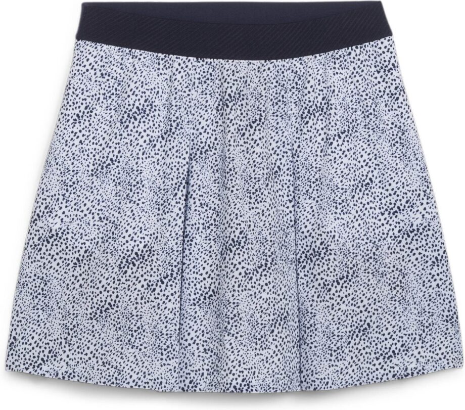Hvid Puma Pleated Microdot Skirt 2024 Dame Nederdel White Glow Deep Navy Str Normal - Puma Nederdele  - 4099685768196