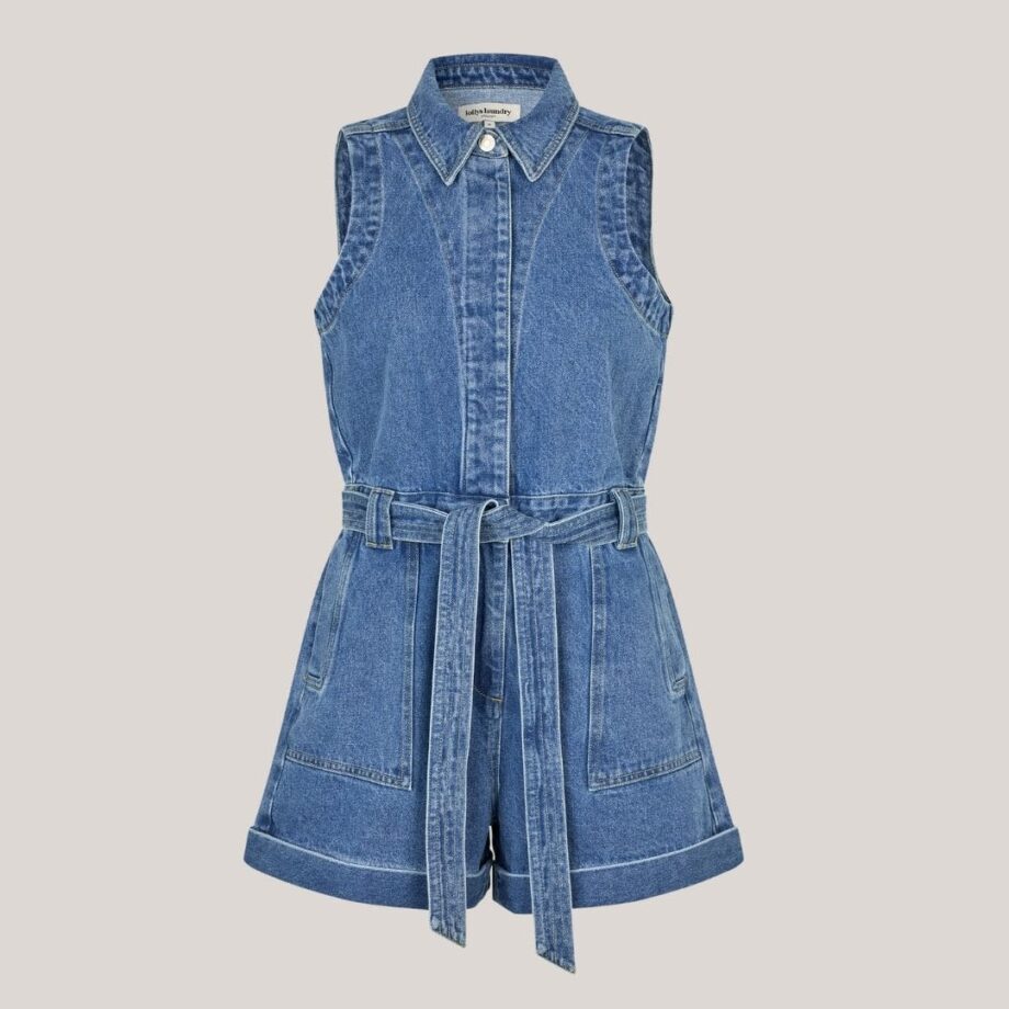 Corall Jumpsuit Cowboy Buksedragt Som Shorts - Lollys Laundry Jeans