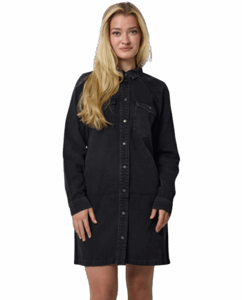 Sort Noisy May Signe Dame Kjole Black Denim - Noisy May Kjoler  - 5715677109295