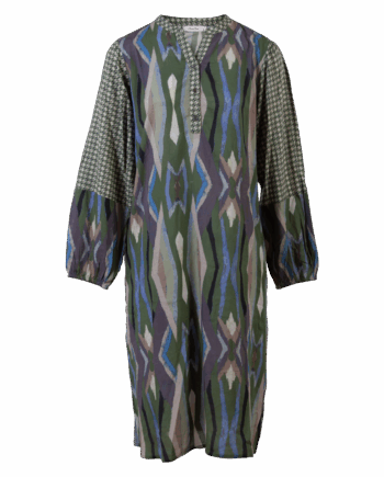Khaki Combi Zbyz Dame Kjole Plus Size - Zbyz Kjoler  - 5714470169444