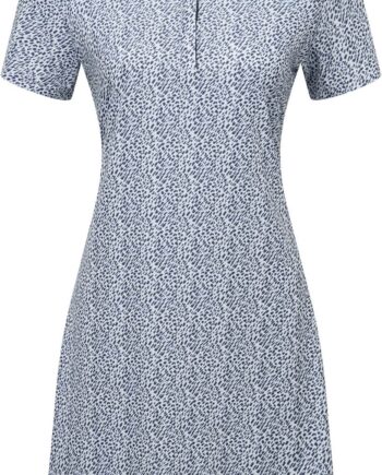 Hvid Footjoy Animal Print Dame Kjole White Navy Str - Footjoy Kjoler  - 0196665826069