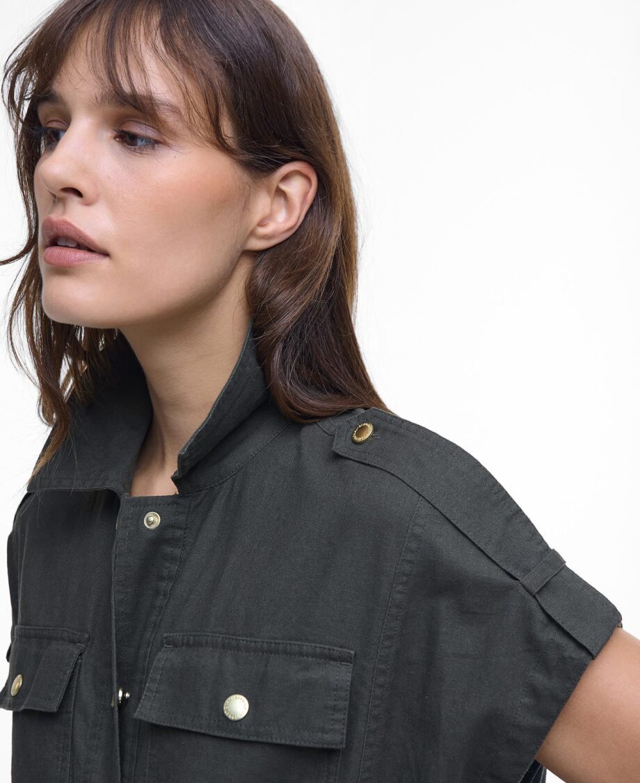 Olive Barbour Dame Kjole Harlow Midi - Barbour Kjoler  - 5020985377381