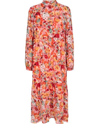 Pink Liberte Dame Kjole Maggie Orange Flower - Liberté Kjoler  - 5707085462741