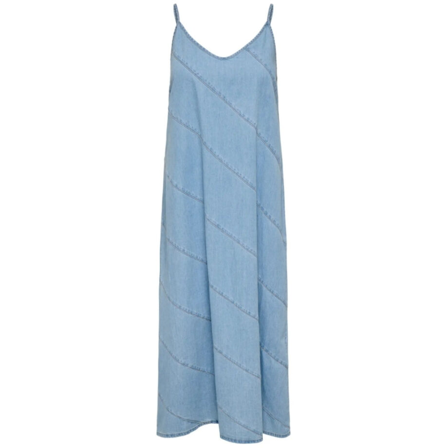 Blå Only Dame Kjole Onldia Light Blue Denim - Only Kjoler  - 5715723679536