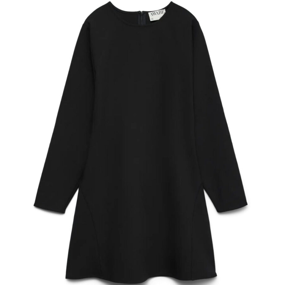 Sort Vero Moda Dame Kjole Awtenora Black - Vero Moda Kjoler  - 5715730574411
