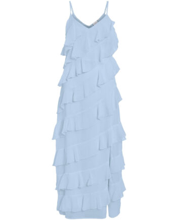 Blå Vila Dame Kjole Viluna Cashmere Blue - Vila Kjoler  - 5715799822379