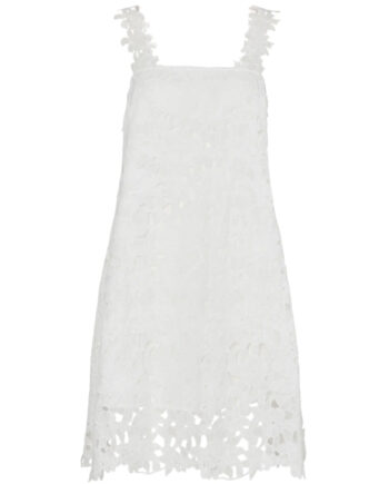 Hvid Pieces Dame Kjole Pcmarisa Bright White - Pieces Kjoler  - 5715829474448